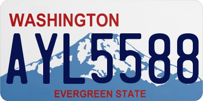 WA license plate AYL5588