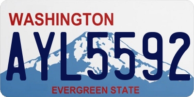 WA license plate AYL5592