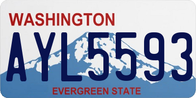 WA license plate AYL5593