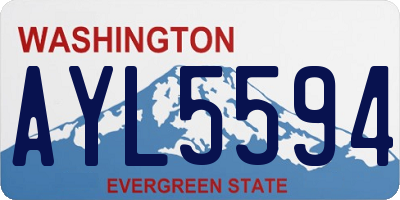 WA license plate AYL5594