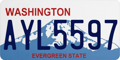WA license plate AYL5597