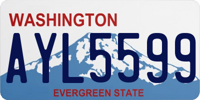 WA license plate AYL5599