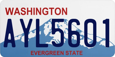WA license plate AYL5601