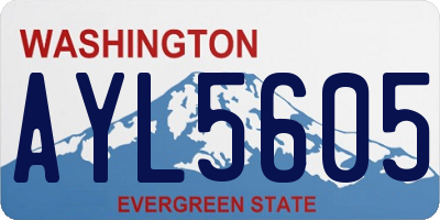 WA license plate AYL5605