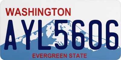 WA license plate AYL5606