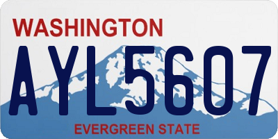 WA license plate AYL5607