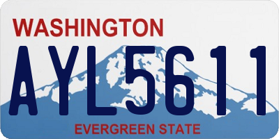 WA license plate AYL5611