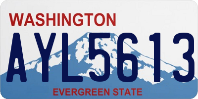 WA license plate AYL5613