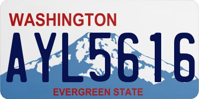 WA license plate AYL5616
