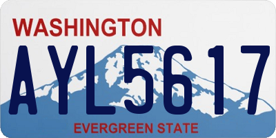 WA license plate AYL5617