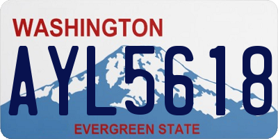 WA license plate AYL5618