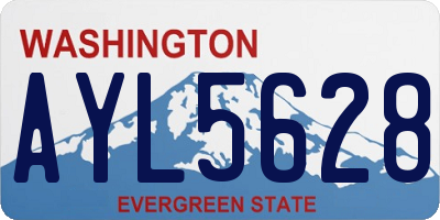 WA license plate AYL5628