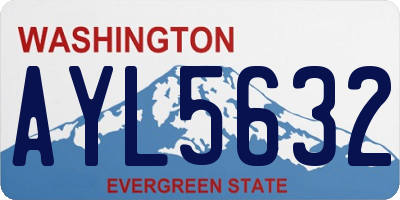 WA license plate AYL5632