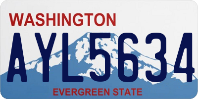 WA license plate AYL5634