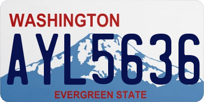 WA license plate AYL5636