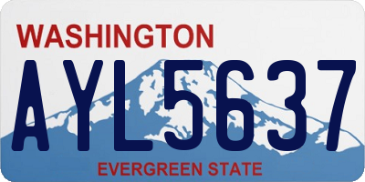 WA license plate AYL5637
