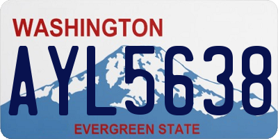 WA license plate AYL5638