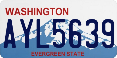WA license plate AYL5639
