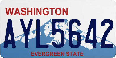 WA license plate AYL5642