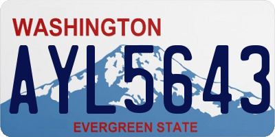 WA license plate AYL5643