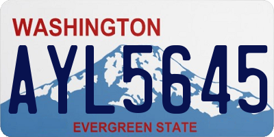 WA license plate AYL5645