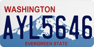 WA license plate AYL5646