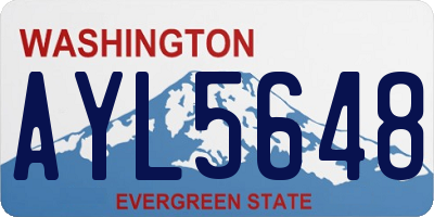 WA license plate AYL5648
