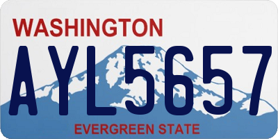 WA license plate AYL5657