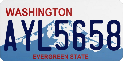 WA license plate AYL5658