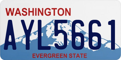 WA license plate AYL5661