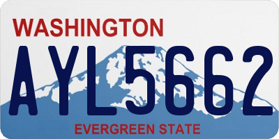 WA license plate AYL5662