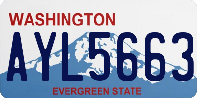 WA license plate AYL5663
