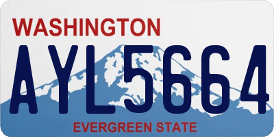 WA license plate AYL5664