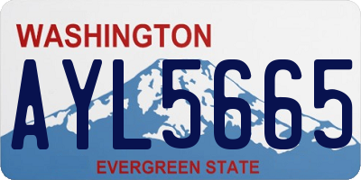 WA license plate AYL5665