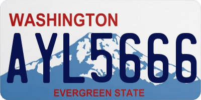 WA license plate AYL5666