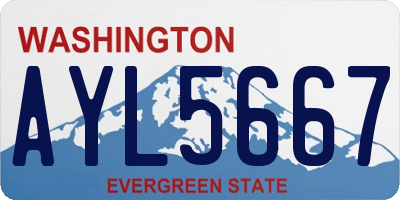 WA license plate AYL5667
