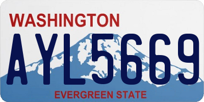 WA license plate AYL5669