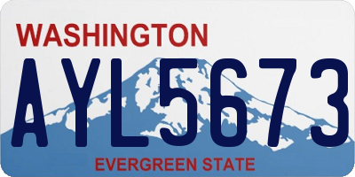 WA license plate AYL5673