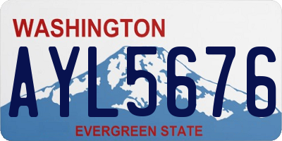 WA license plate AYL5676