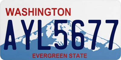 WA license plate AYL5677