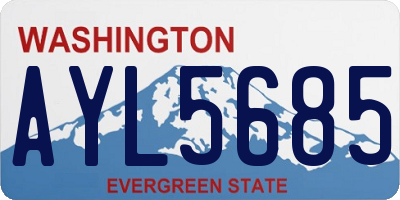 WA license plate AYL5685