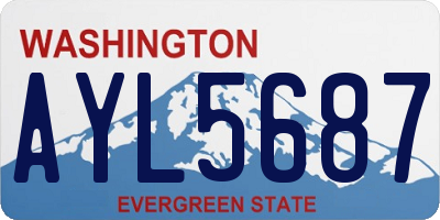 WA license plate AYL5687