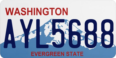 WA license plate AYL5688