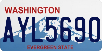 WA license plate AYL5690