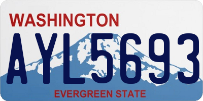 WA license plate AYL5693