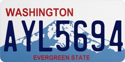 WA license plate AYL5694