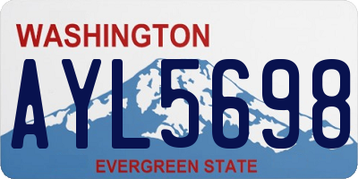 WA license plate AYL5698