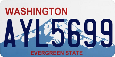 WA license plate AYL5699