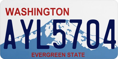 WA license plate AYL5704