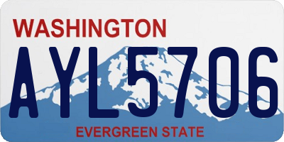 WA license plate AYL5706